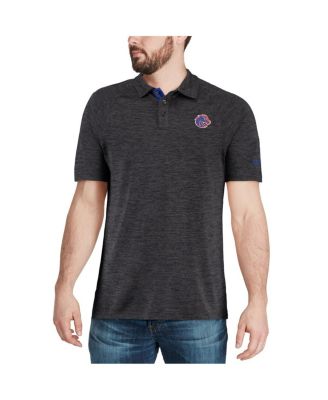 Men's Heathered Black Boise State Broncos Down Swing Polo Shirt