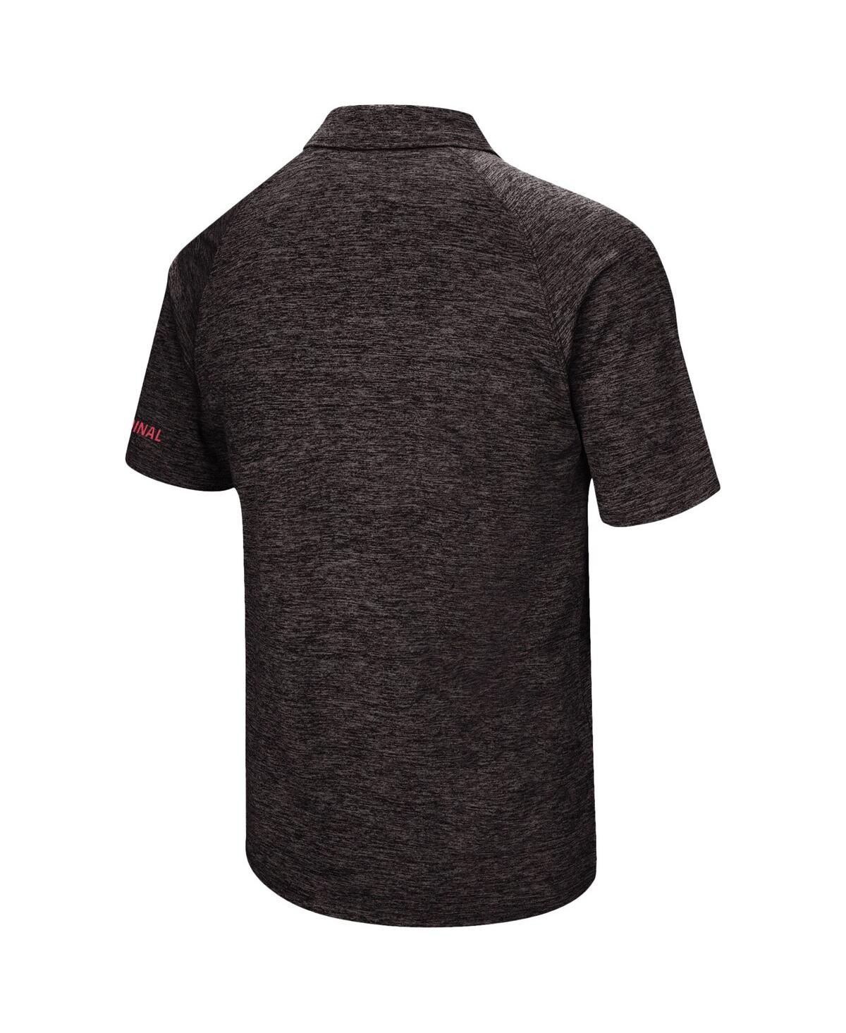 Colosseum Black Stanford Cardinal Down Swing Polo In Black