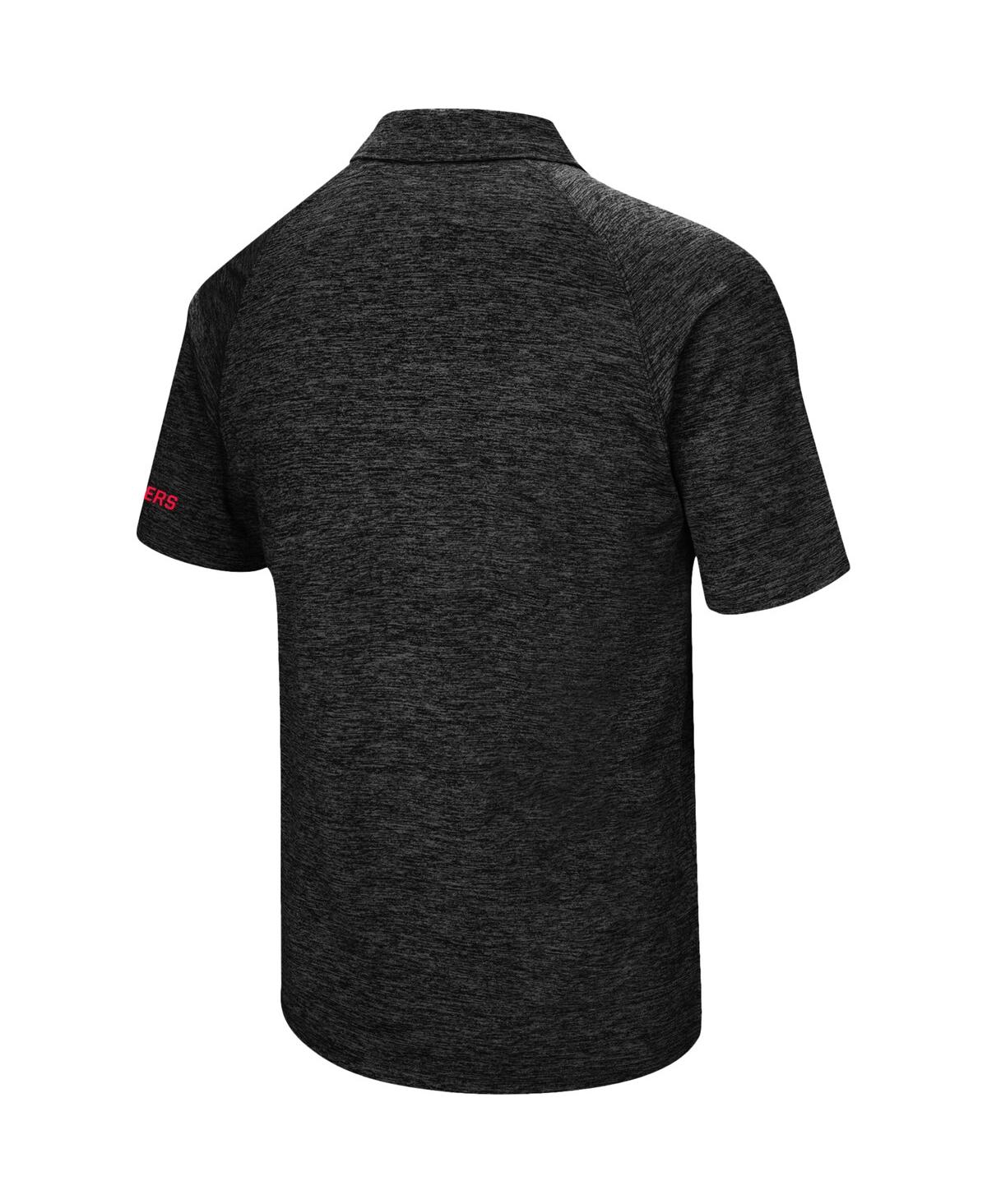 Colosseum Men's  Black Nebraska Huskers Down Swing Polo Shirt In Black