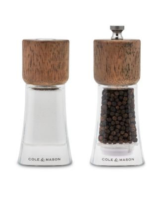 Cole & Mason Maccelfield Round Top Soft Square Wood Mill and Shaker Set, 2 Piece - Macy's