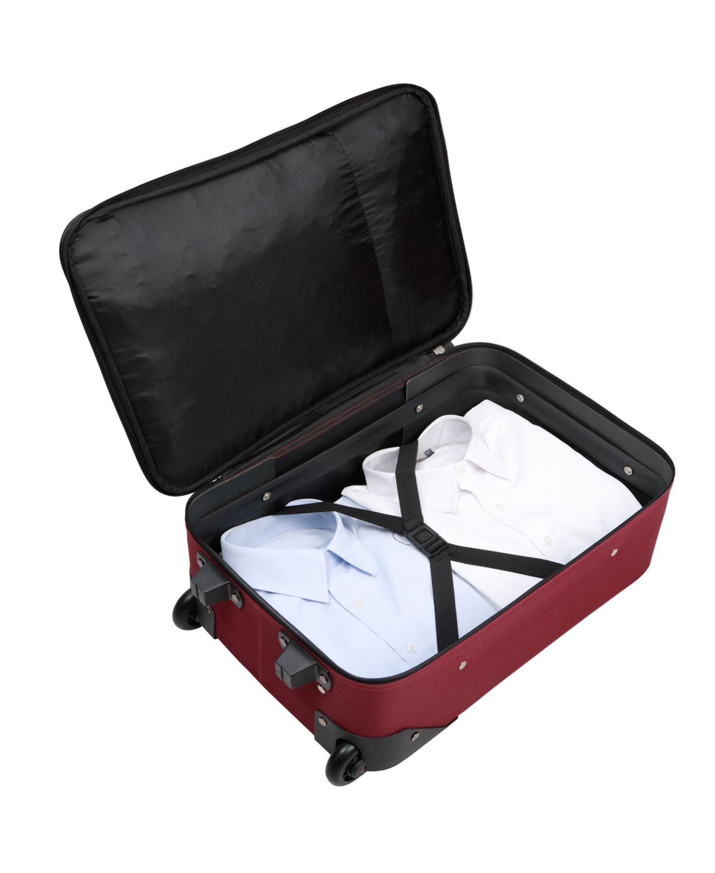 Чемоданы Tag Freehold 5-Piece Softside Spinner Luggage Set, Created for Macy's, цвет: Бордовый — фото 8