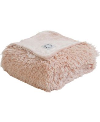 Shaggy Reversible to Plush Throw, 50" x 70"