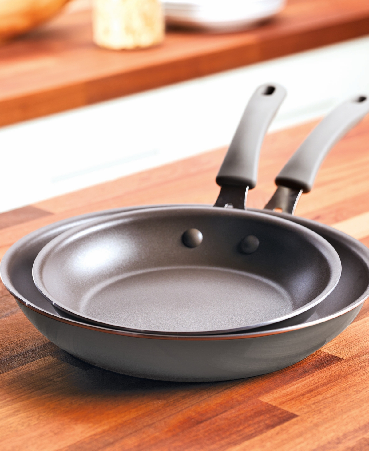 Rachael Ray Cook + Create Aluminum Nonstick Frying Pan Set, 2 Piece In Black