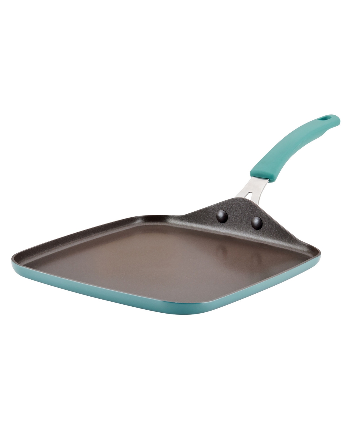 Shop Rachael Ray Cook + Create Aluminum Nonstick Square Stovetop Griddle Pan, 11" In Agave Blue