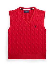 Toddler and Little Boys Cable- Knit Sweater Vest