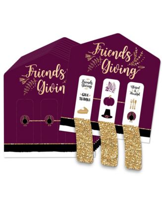 Big Dot of Happiness Elegant Thankful for Friends Party Game Cards Pull ...