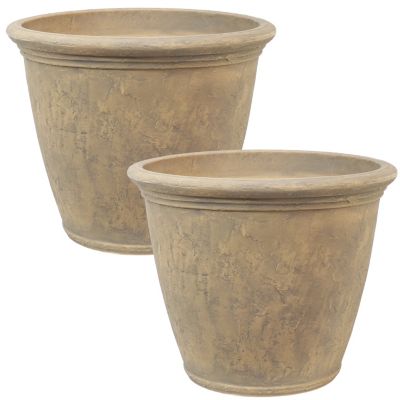 Indoor/Outdoor Patio, Garden, or Porch Weather-Resistant Double-Walled Anjelica Flower Pot Planter - 24"