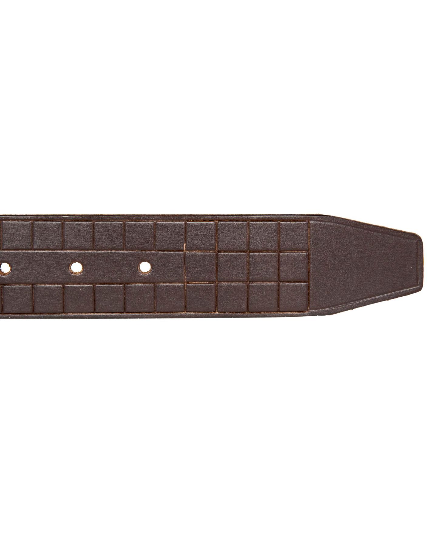 Мужской ремень Lucky Brand Grid Tooled Embossed Leather Belt, цвет: Коричневый — фото 3