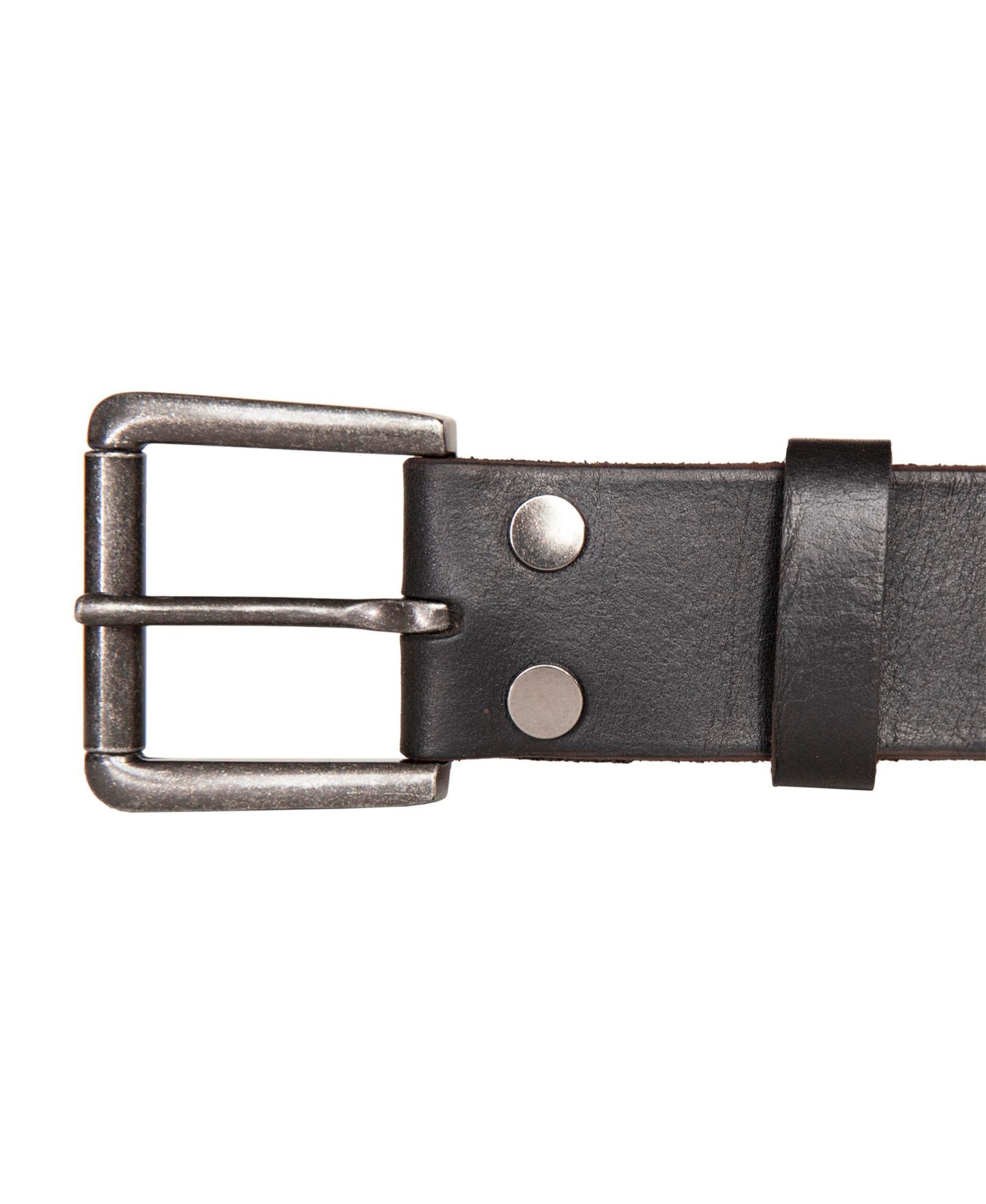 Мужской ремень Lucky Brand Leather Jean Belt with Roller Buckle and Rivets, цвет: Чёрный — фото 2