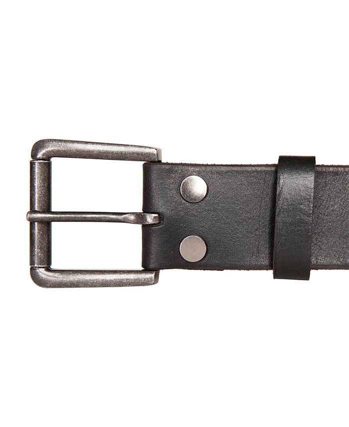 Lucky Brand Men's Leather Jean Belt with Roller Buckle and Rivets Macy's