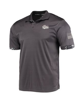 Men's Charcoal Montana Grizzlies Operation Hat Trick Military-Inspired Appreciation Digi Camo Polo Shirt