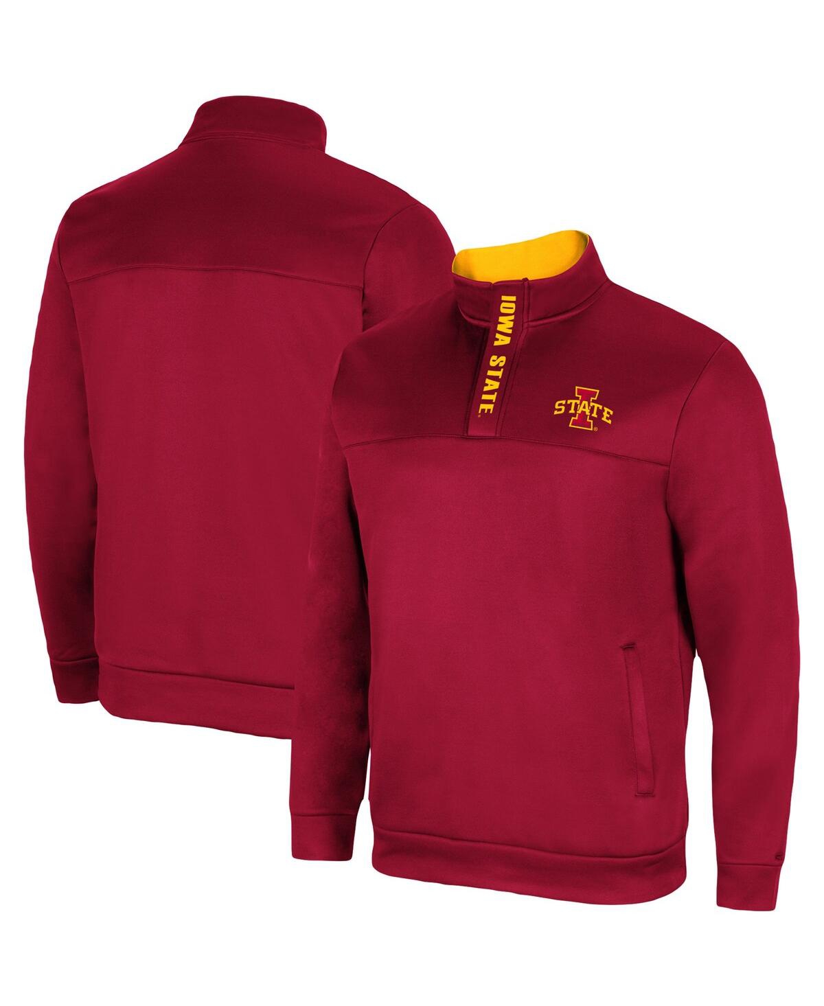 Shop Colosseum Men's  Cardinal Iowa State Cyclones No Tomorrow Quarter-zip Jacket