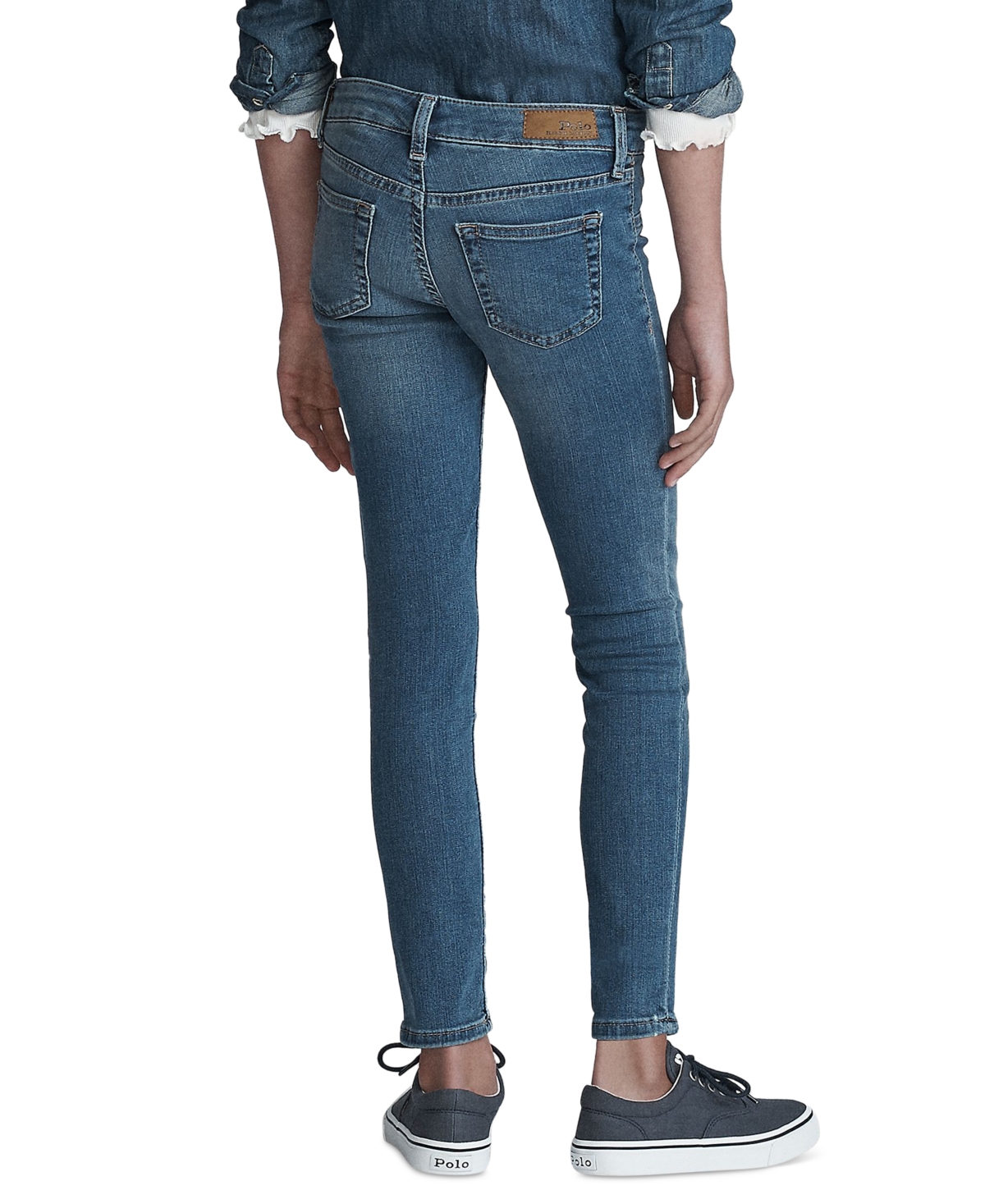 Polo Ralph Lauren Big Girls Aubrie Five-Pocket Denim Leggings