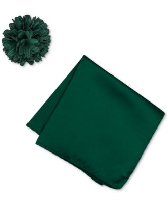 ConStruct - Men's Solid Pocket Square & Lapel Pin Set