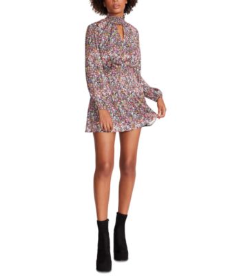 Steve Madden - Women's Natalie Smocked Floral Mini Dress