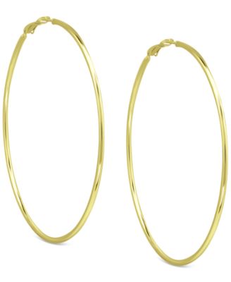Polished Wire Extra-Large Hoop Earrings, 80mm, Created for Macy's