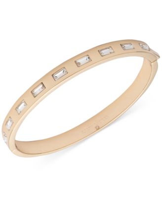 Lauren Ralph Lauren - Gold-Tone Baguette Crystal Bangle Bracelet