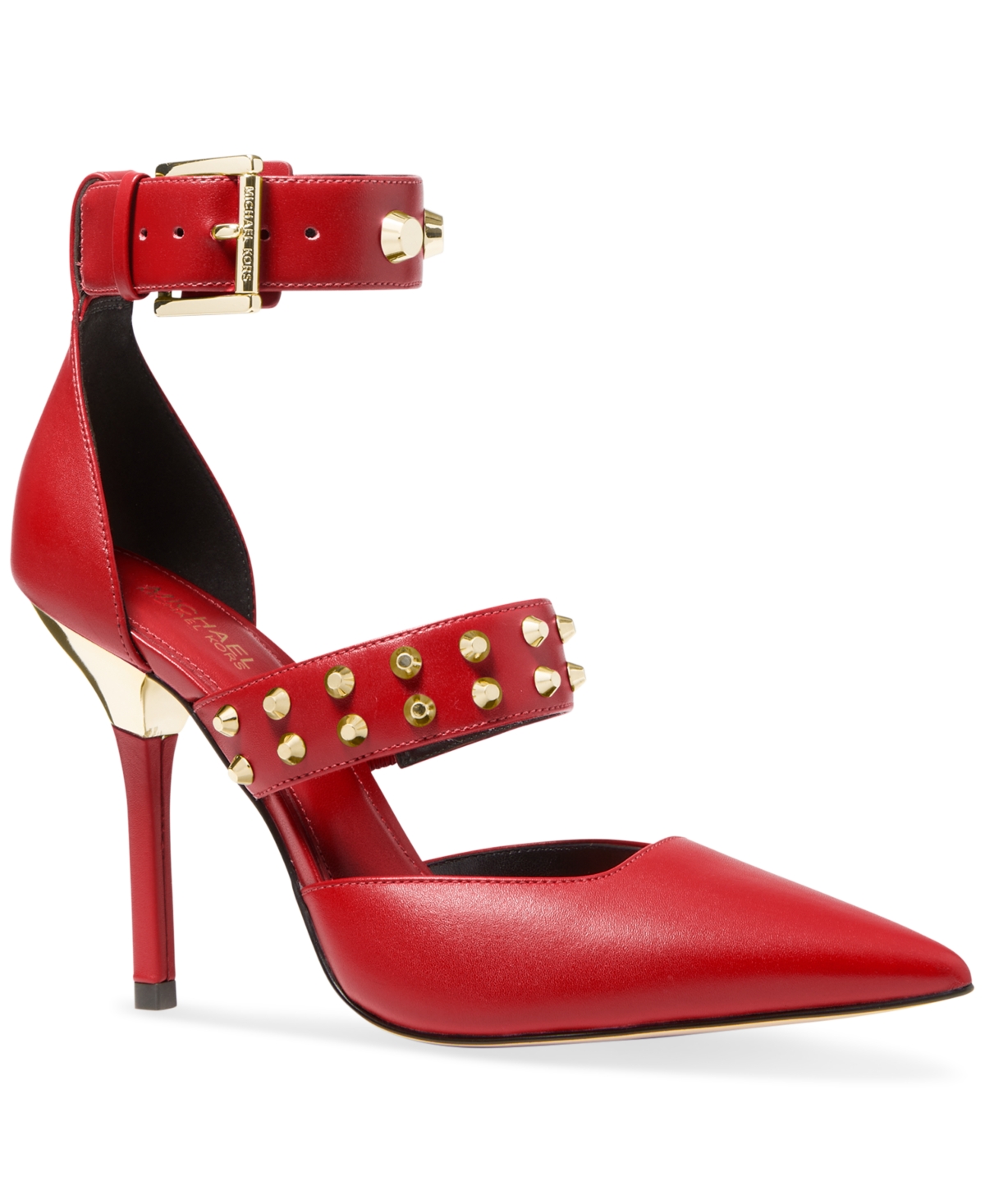 Michael Kors Michael  Women's Amal Ankle-strap Pumps In Crimson