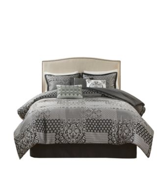 Madison Park Cassian Jacquard Comforter Sets Collection Bedding In Black