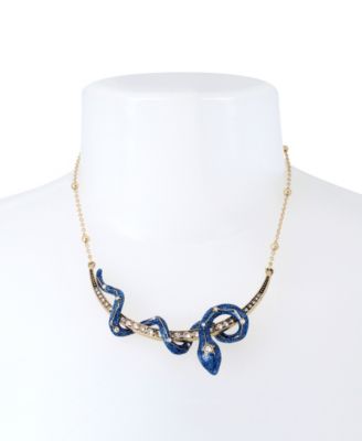 Betsey Johnson Snake Bib Necklace - Macy's