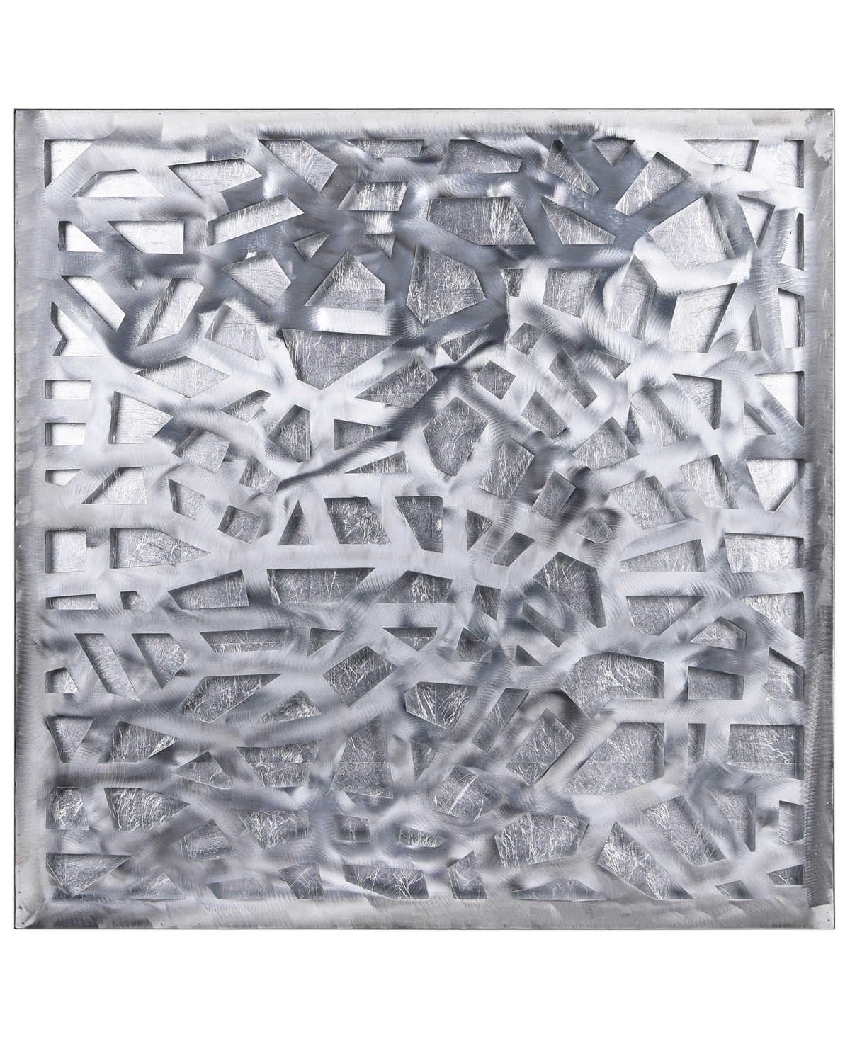 Empire Art Direct Enigma Polished Steel Leaf 3d Abstract Metal Wall Art, 32" X 32" In Silver-tone