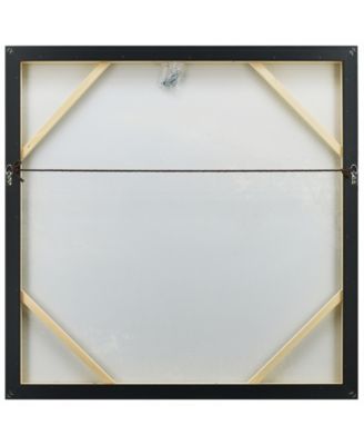 Winter Cityscape Textured Glitter Hand Painted Canvas Wall Art, 36" x 36"