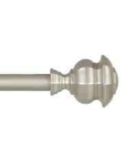 Welford 1" Adjustable Window Curtain Rod and Finial 22 Piece Set, 36"-72"