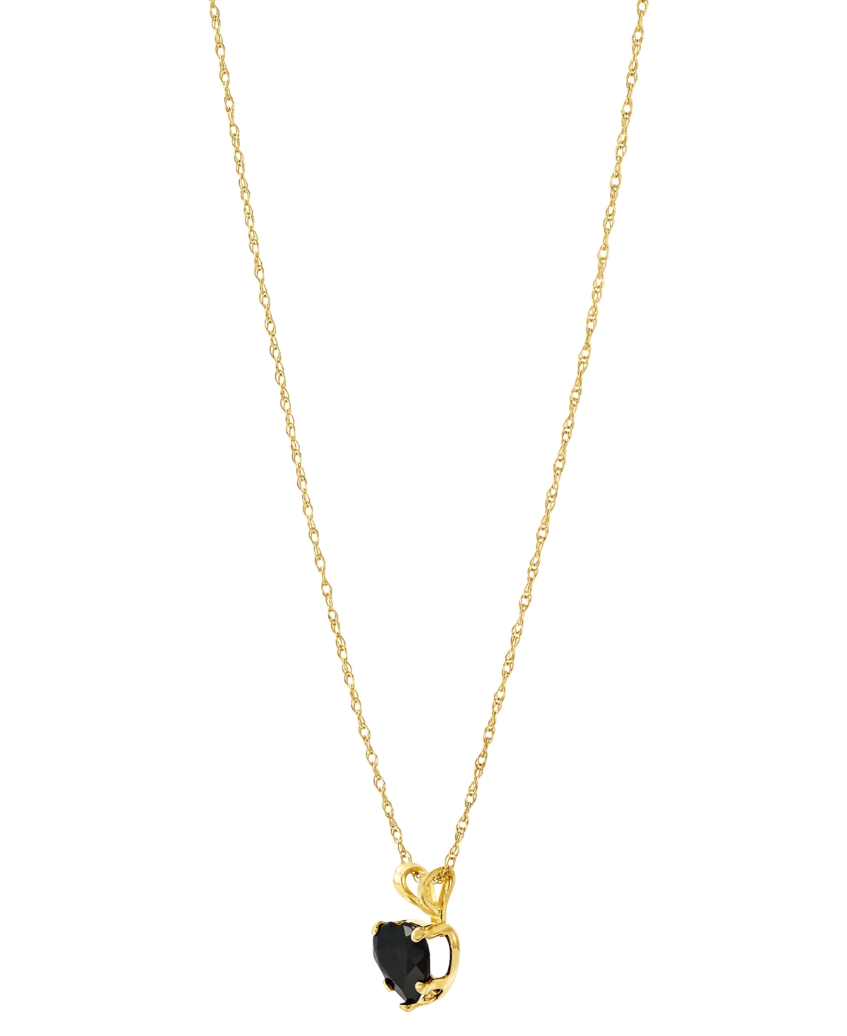 2-Pc. SetHeart Pendant Necklace & Matching Stud Earrings in 10k Gold - Onyx
