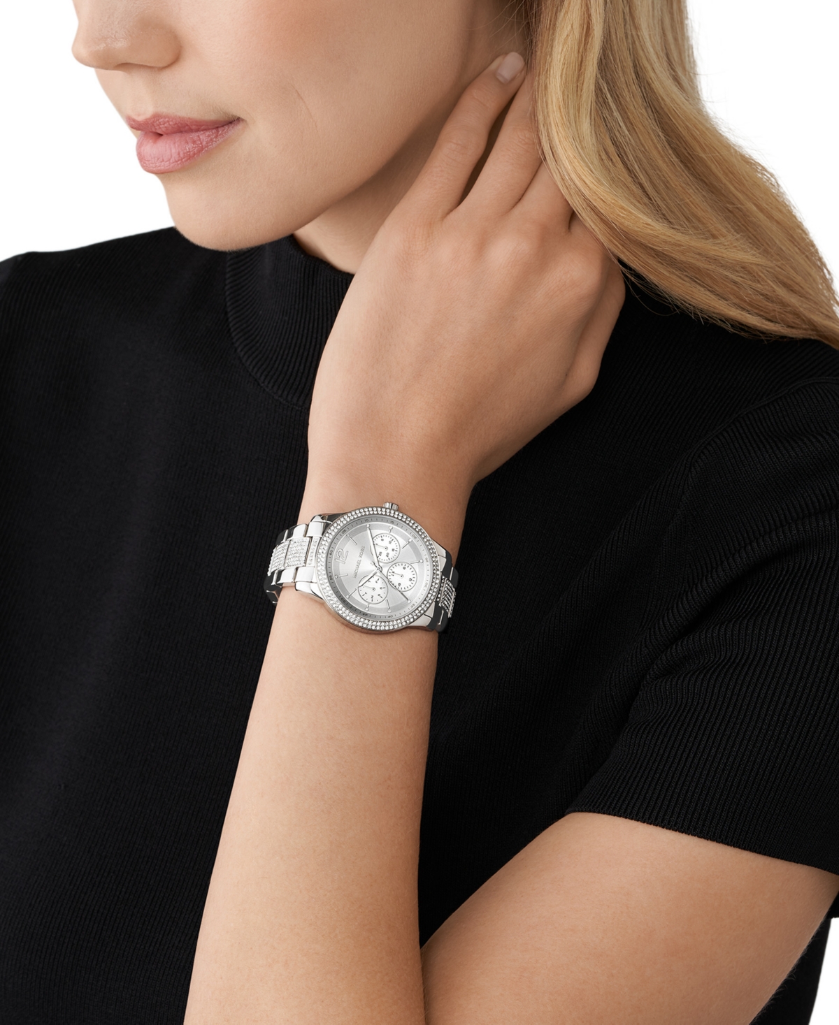 Shop Michael Kors Women's Tibby Multifunction Silver-tone Stainless Steel Bracelet Strap Watch 40mm