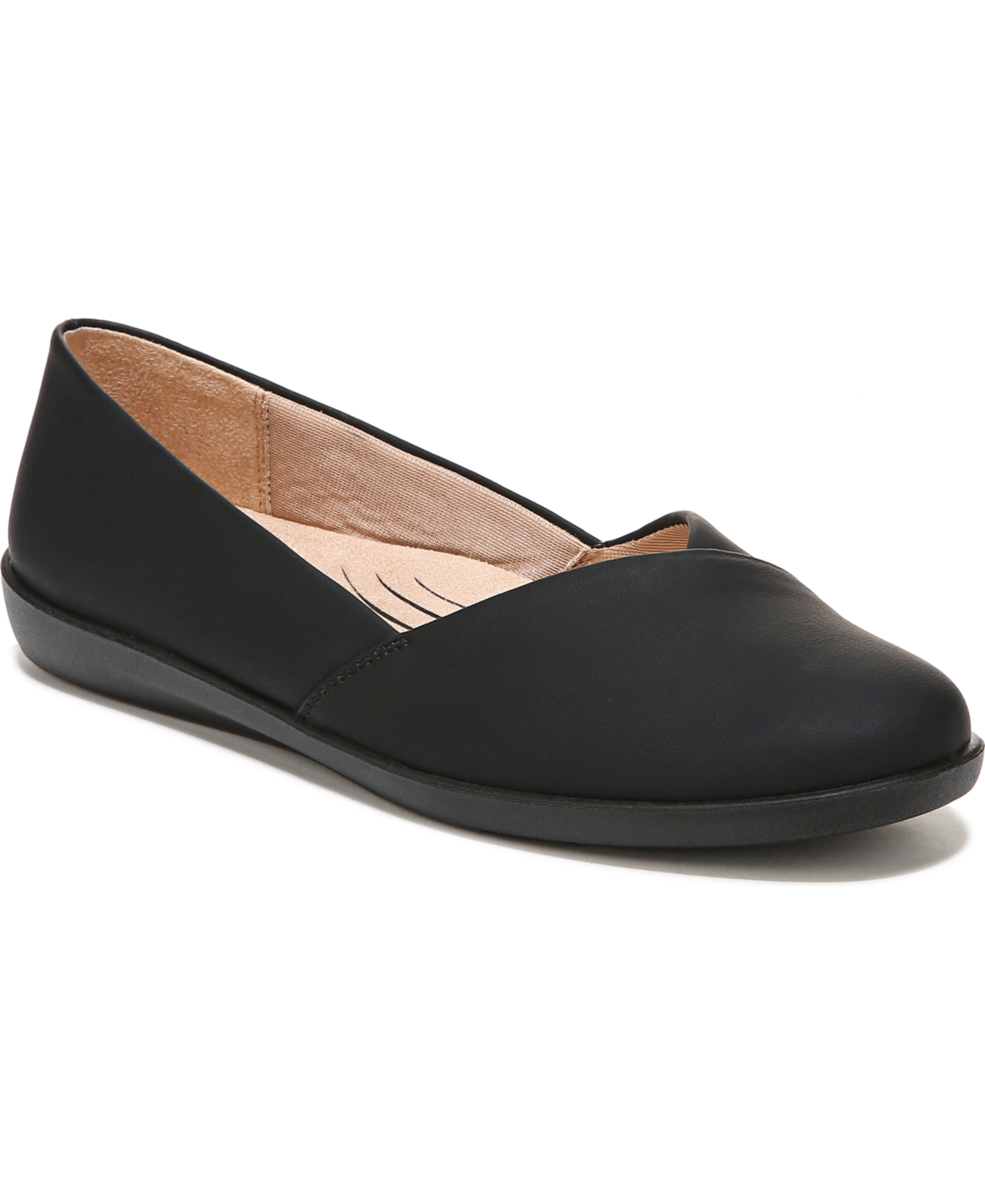 Shop Lifestride Notorious Flats In Black Faux Leather