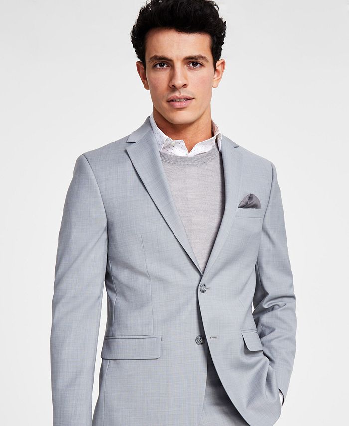 Bar III Men's Skinny-Fit Sharkskin Suit Jacket, Created for Macy's - Macy's