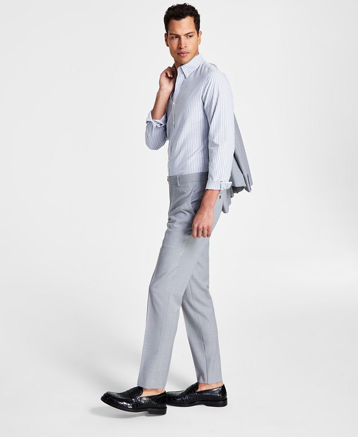 Bar III Men's Slim-Fit Wool Sharkskin Suit Pants, Created for Macy's -  Macy's