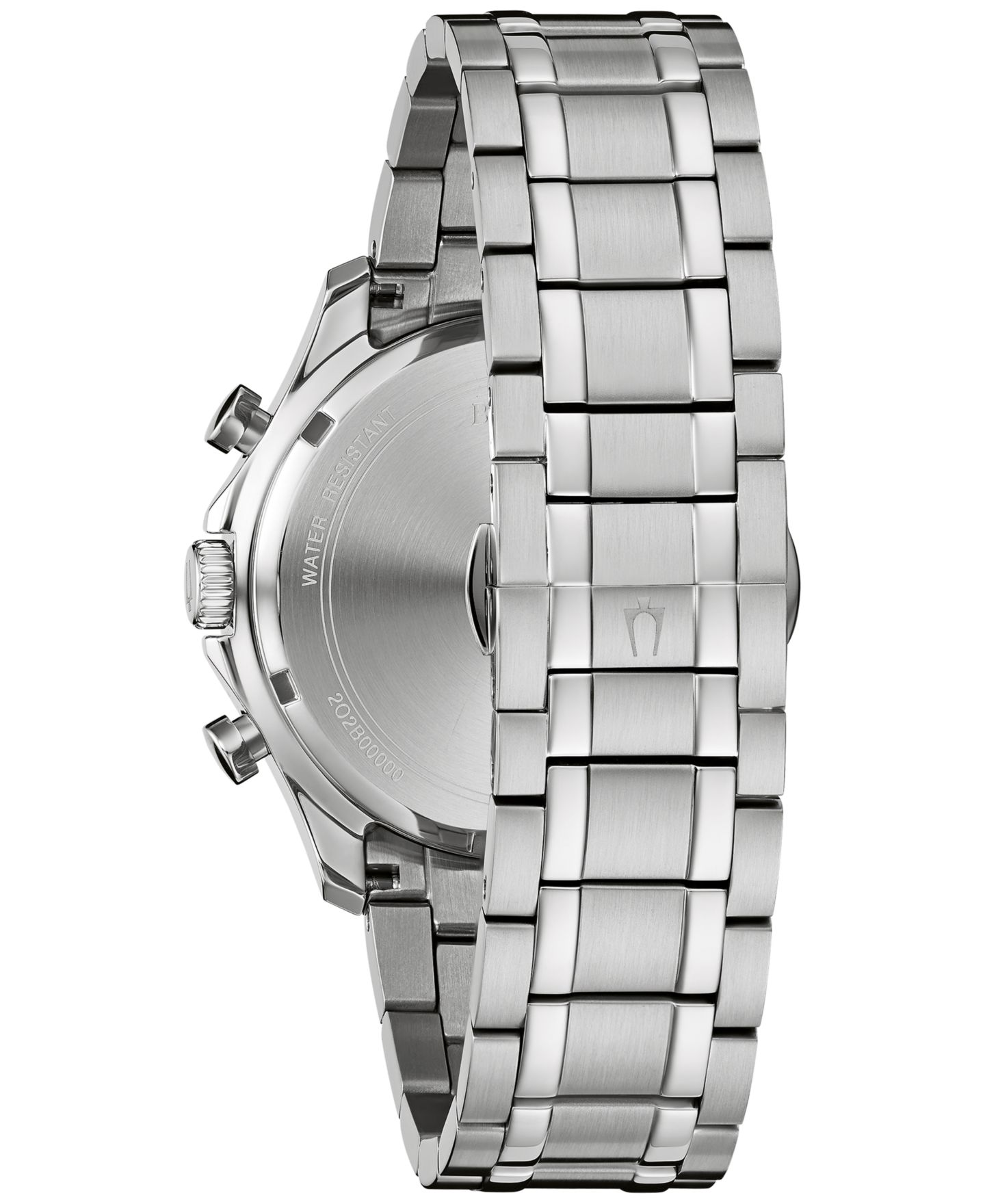 Мужские часы Bulova Chronograph Classic Diamond (1/8 ct. t.w.) Stainless Steel Bracelet Watch 44mm, A Macy's Exclusive Style — фото 3