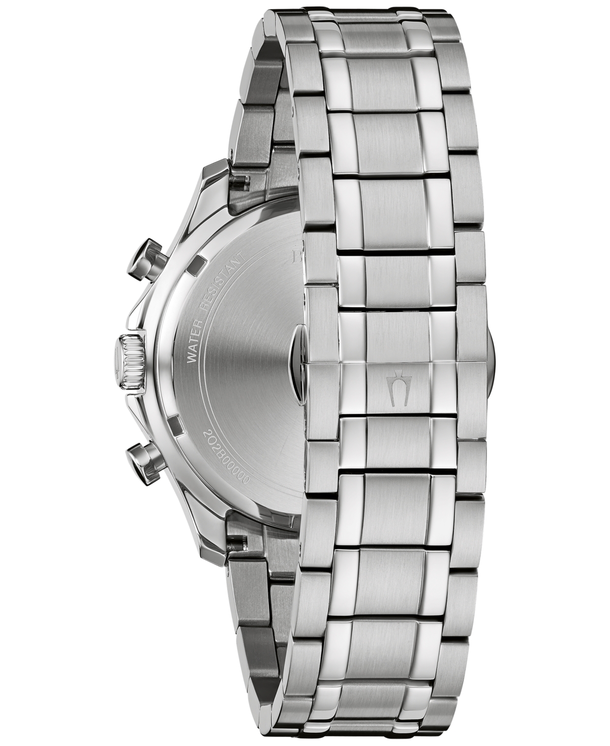 Bulova Men's Chronograph Classic Diamond (1/8 ct. t.w.) Stainless Steel Bracelet Watch 44mm, A Macy's Exclusive Style - Silver-tone