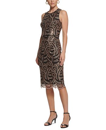 Vince camuto gold sequin dress 2025