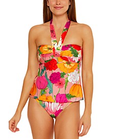 Sunny Bloom Convertible Tankini Top & Hipster Bottoms