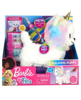 Barbie Walking Puppy Set, 10 Piece Macy's