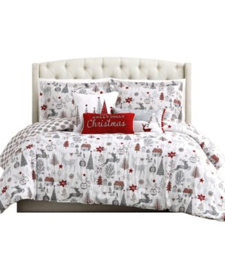 Holly Jolly Lane Reversible 6-Pc. Comforter Set, Twin