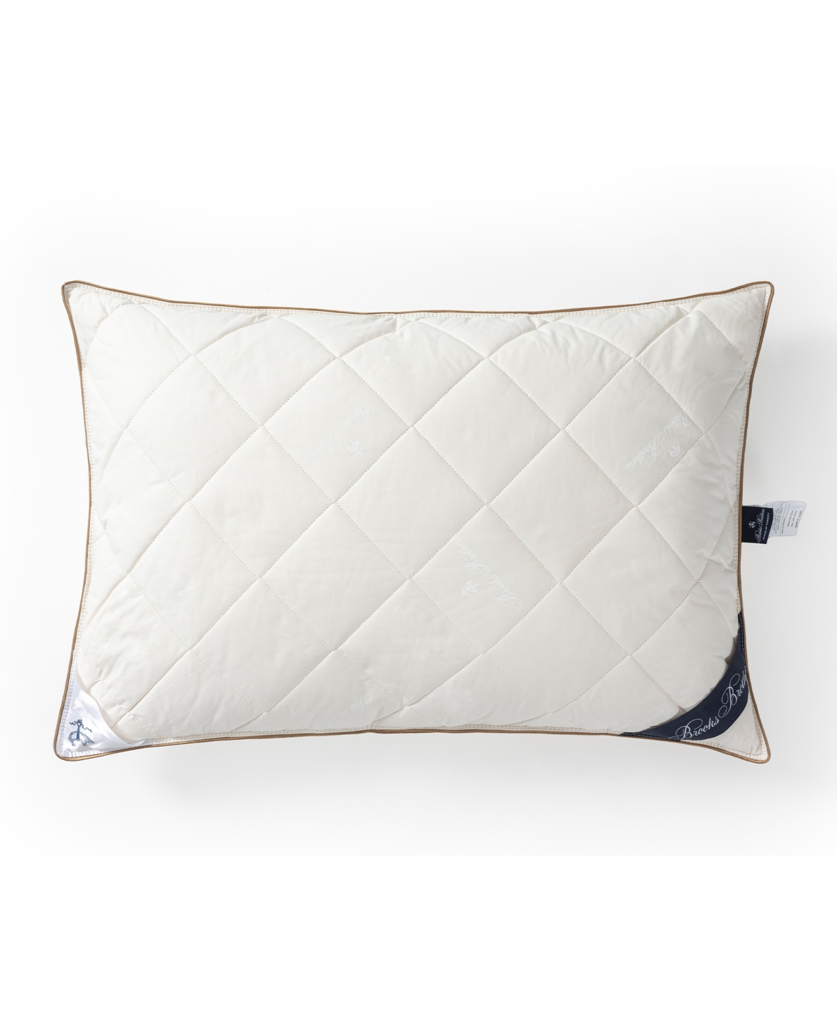 Brooks Brothers Cotton Queen Pillow In Cream