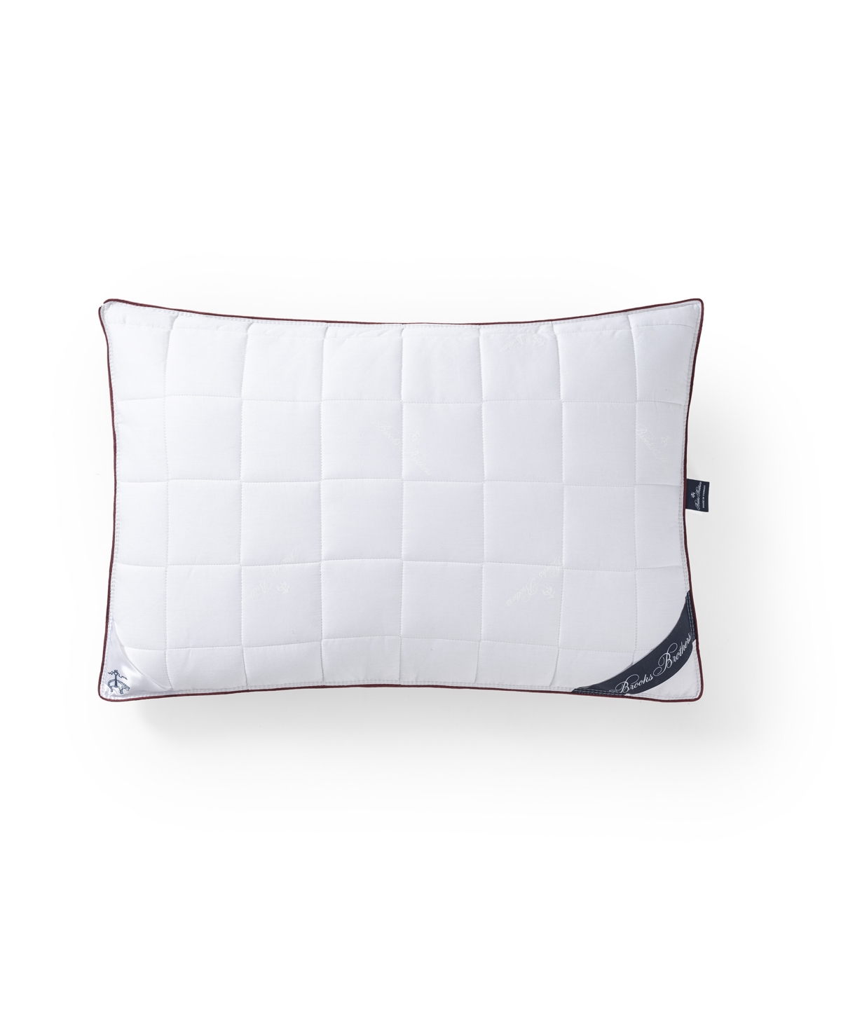 Brooks Brothers Air Trapping Cotton Queen Pillow In White
