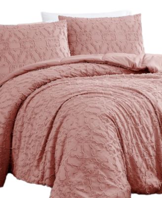 Stella Clipped Jacquard 3-Pc. Comforter Set, Twin