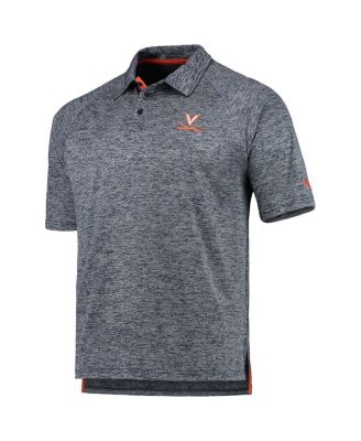 Men's Heathered Navy Virginia Cavaliers Down Swing Raglan Team Polo Shirt