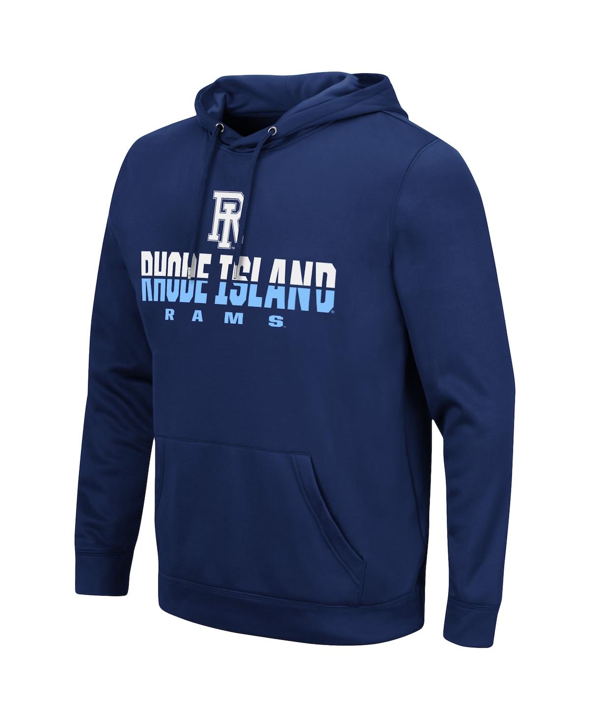 Colosseum Navy Rhode Island Rams Lantern Pullover Hoodie In Navy