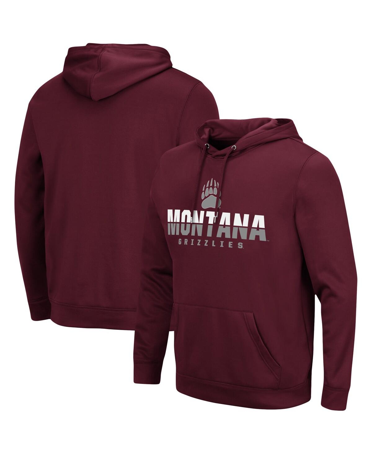 Men's ColosseumMontana Grizzlies Lantern Pullover Hoodie - Maroon