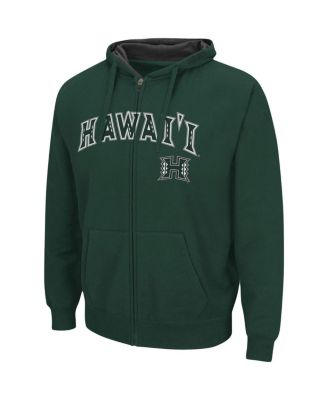 Men's Green Hawaii Warriors Arch and Logo 3.0 Full-Zip Hoodie