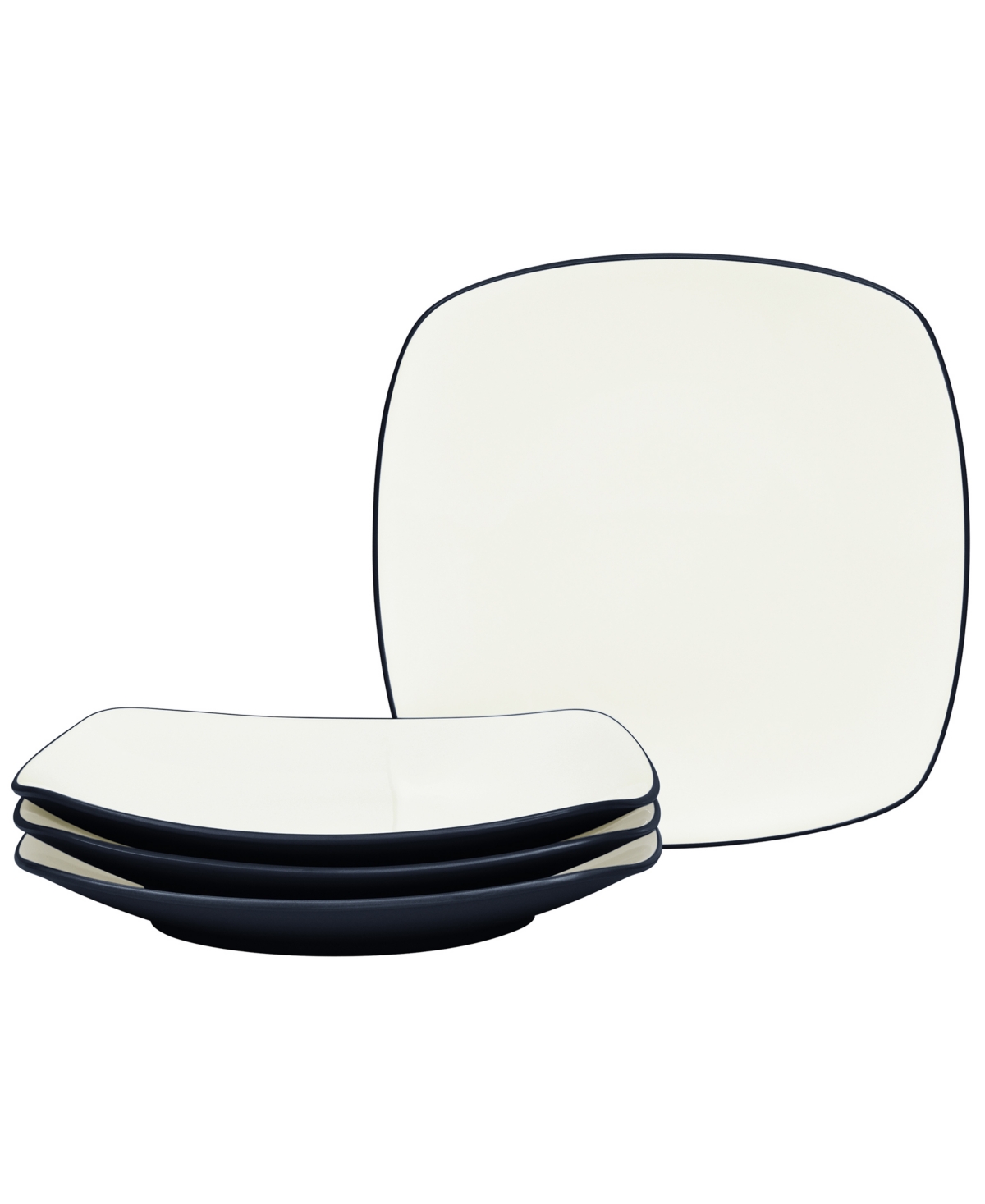 Noritake Colorwave Square Dinner Plates, Set Of 4 In Navy