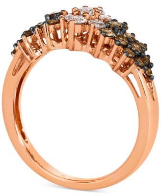 Chocolate Ombr&eacute; Diamond Cluster Ring (1 ct. t.w.) in 14k Rose Gold, White Gold or Yellow Gold