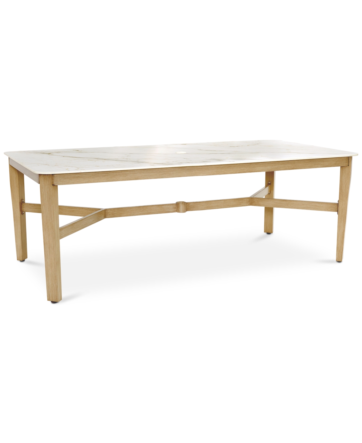 Agio Reid Outdoor 84" X 42" Rectangle Porcelain Top Dining Table, Created For Macy's In Lt. Beige