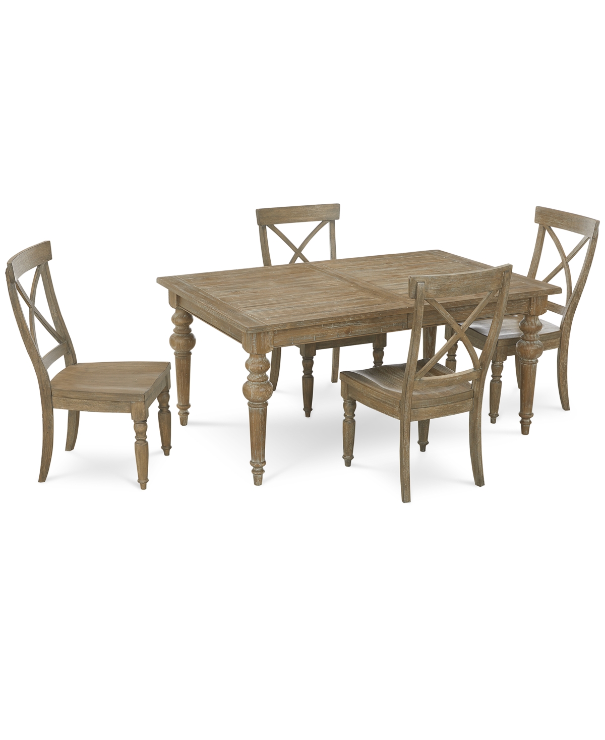 Furniture Sonora 5-pc. Dining Set (rectangular Table + 4 X-back Side Chairs)
