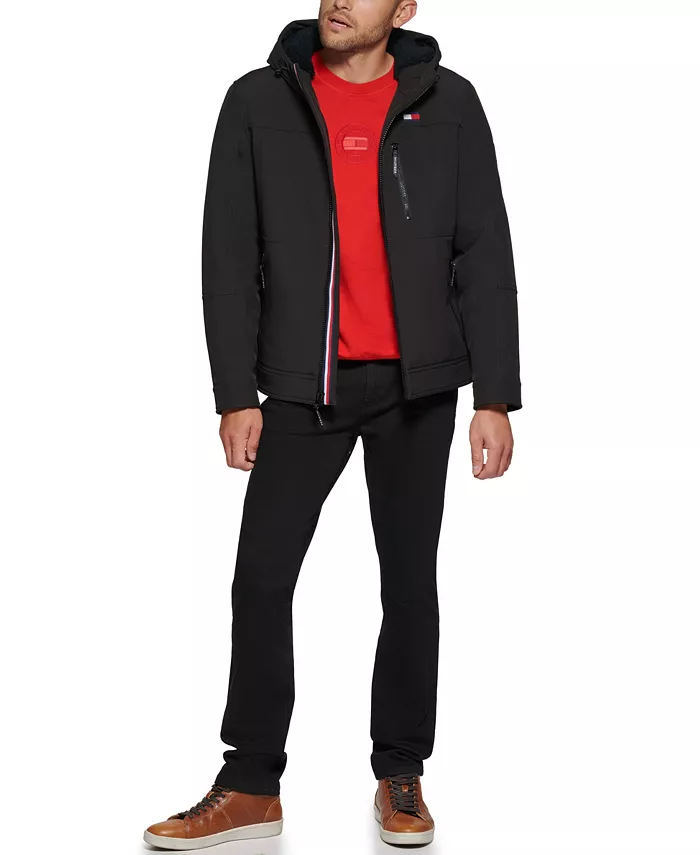 Men's Sherpa-Lined Softshell Hooded Jacket - thumbnail 6